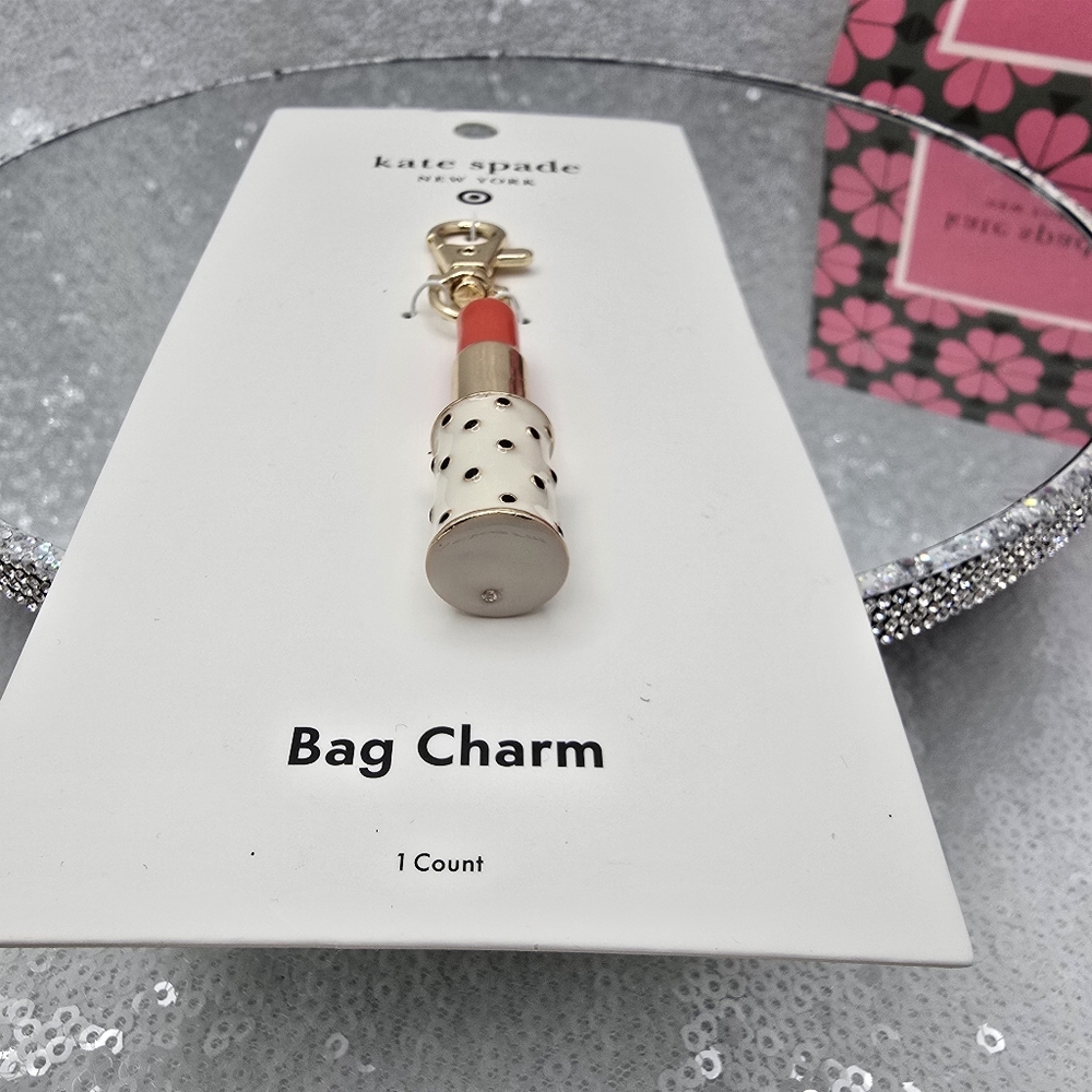 Lipstick Bag Charm Key Chain Kate Spade x Target Spring Party Limited Edition - Picture 3 of 9